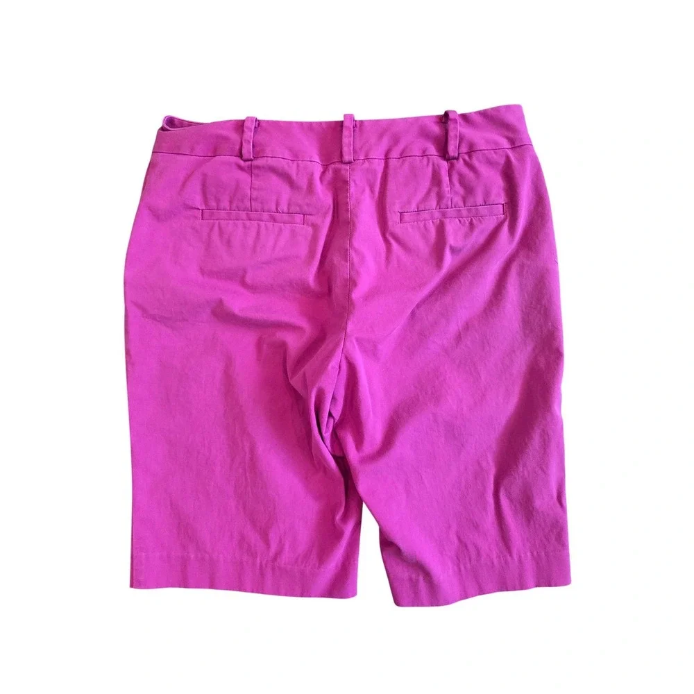EUC Talbots Womens Magenta Pink Bermuda Shorts Size 4 Cotton Blend‎ City Shorts
